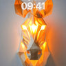 Luminous Origami Zebra Wallpaper with Geometric Fire wallpaper for iPhone, iPad & Mac