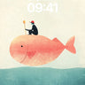 Serenity Float Wallpaper with Fish Rider wallpaper for iPhone, iPad & Mac