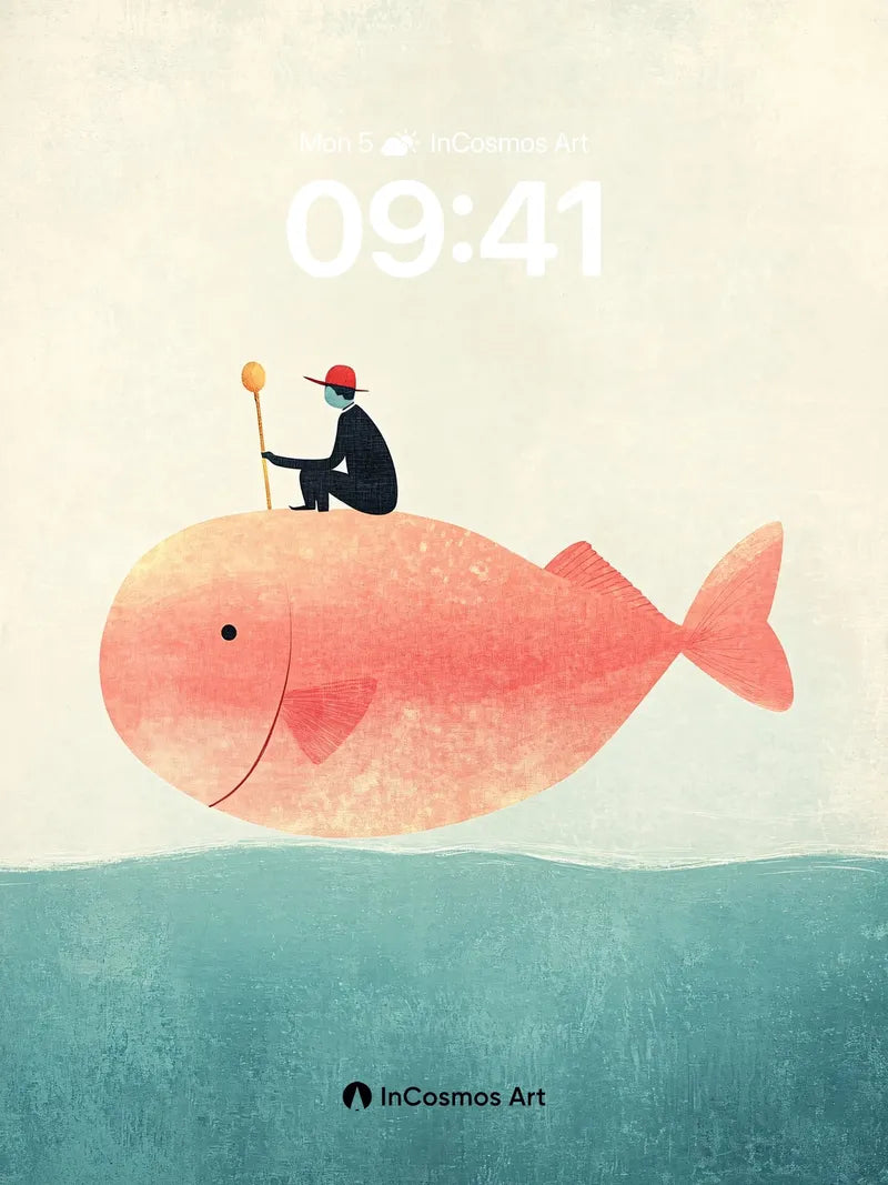 Serenity Float Wallpaper with Fish Rider