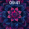 Cosmic Bloom Wallpaper with Neon Veins wallpaper for iPhone, iPad & Mac