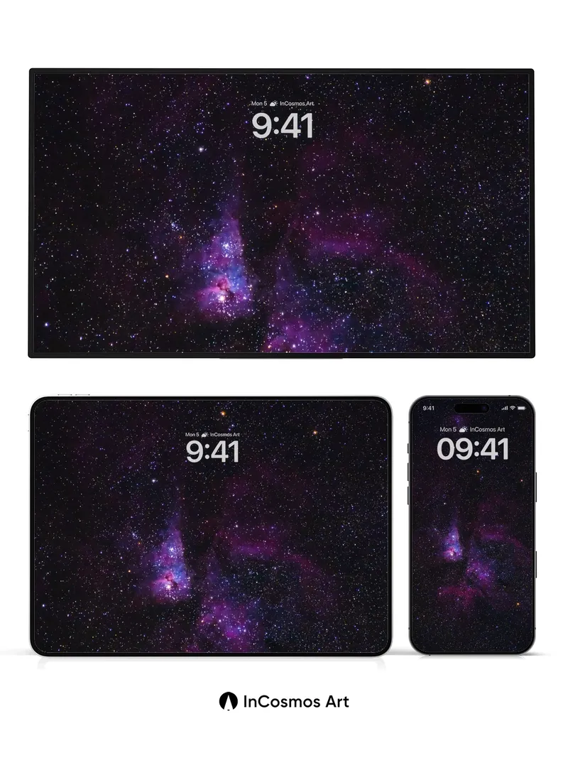 Cosmic Veil Wallpaper with Starlit Whispers