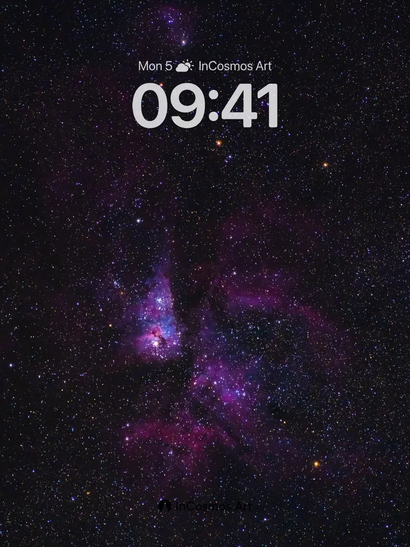 Cosmic Veil Wallpaper with Starlit Whispers