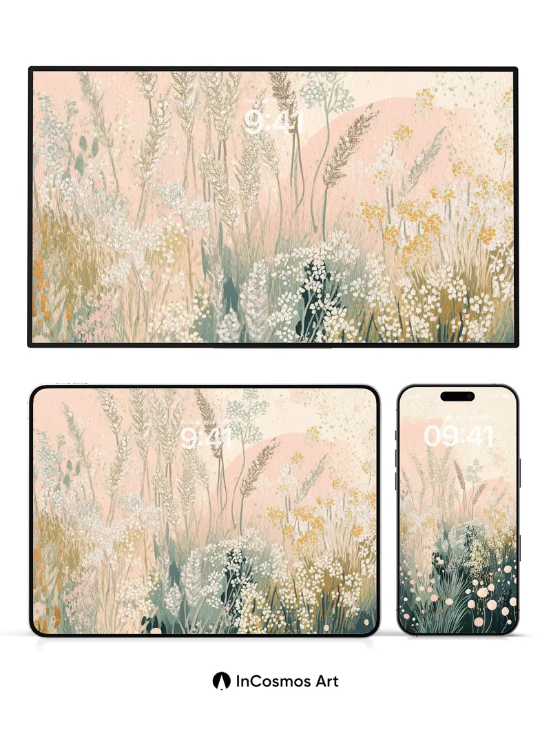 Whispering Meadow Wallpaper with Dappled Light