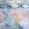 Luminous Waterlily Wallpaper with Monet's Touch wallpaper for iPhone, iPad & Mac