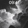 Monochrome Nebula Wallpaper with Starlit Depth wallpaper for iPhone, iPad & Mac