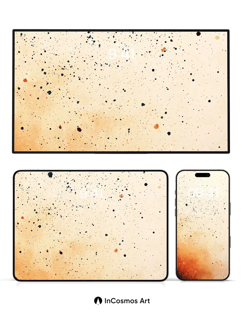 Ember Drift Wallpaper with Cosmic Speckles