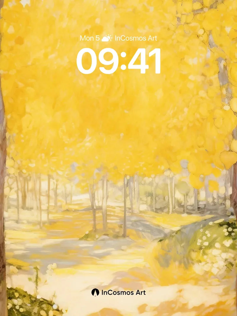 Golden Hush Wallpaper with Canopy Light