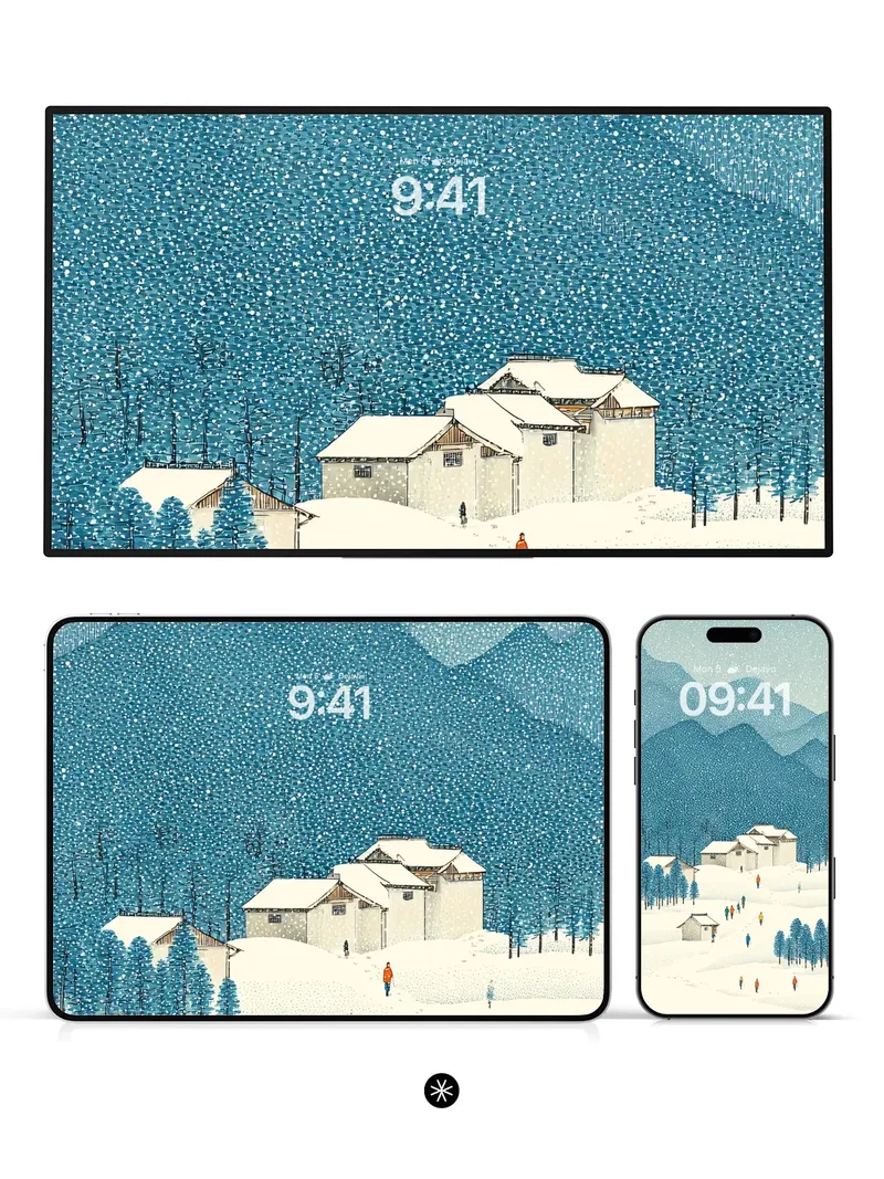 Serene Winter Landscape Wallpaper