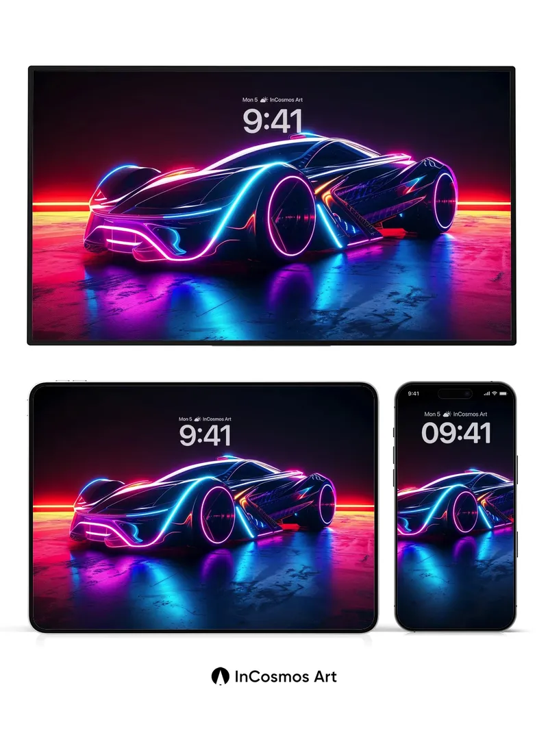 Neon Pulse Wallpaper with Electric Veins