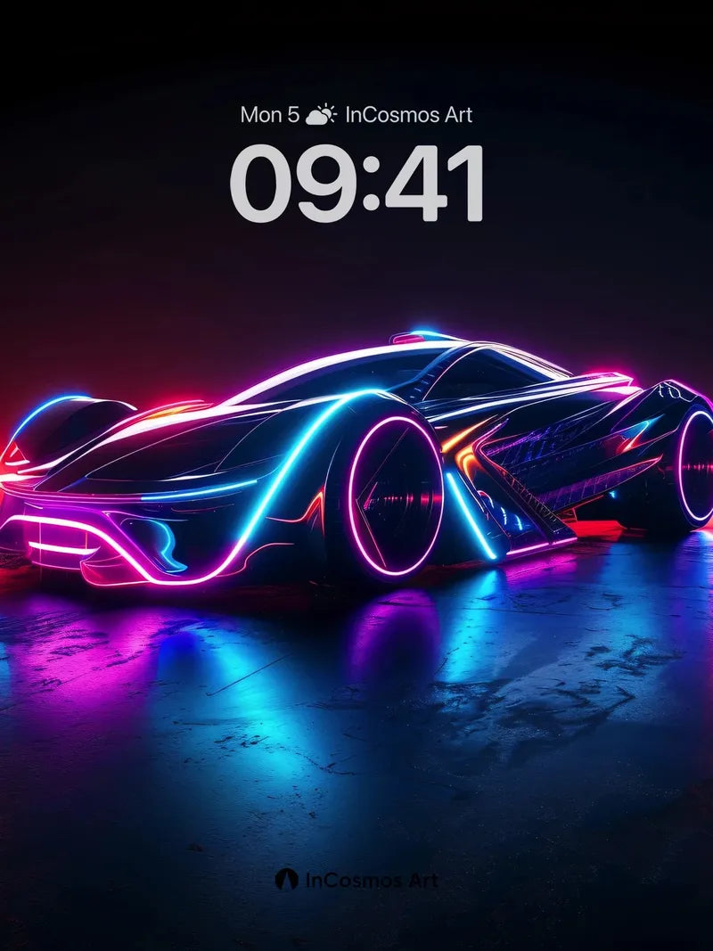 Neon Pulse Wallpaper with Electric Veins