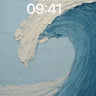 Textured Ocean Wave Art Background