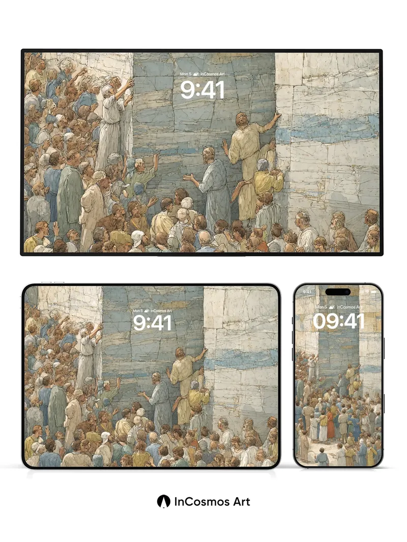 Stone Whisper Wallpaper with Crowd of Faith