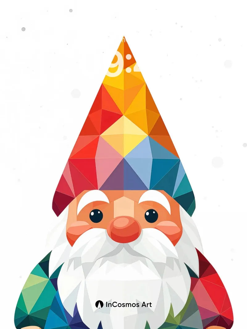 Geometric Gnome Wallpaper with Prism Colors wallpaper for iPhone, iPad & Mac