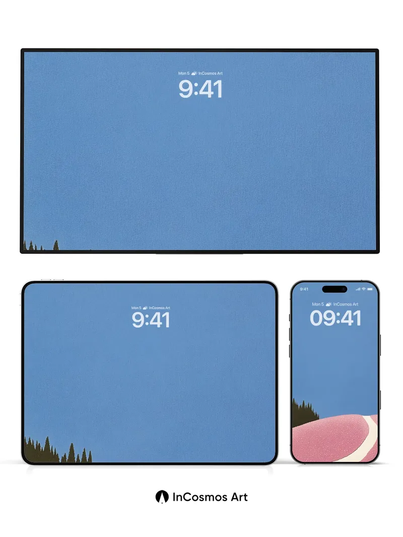 Serene Slope Wallpaper with Whispering Path