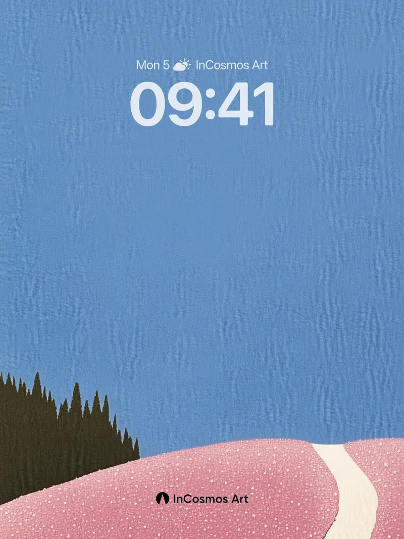 Serene Slope Wallpaper with Whispering Path