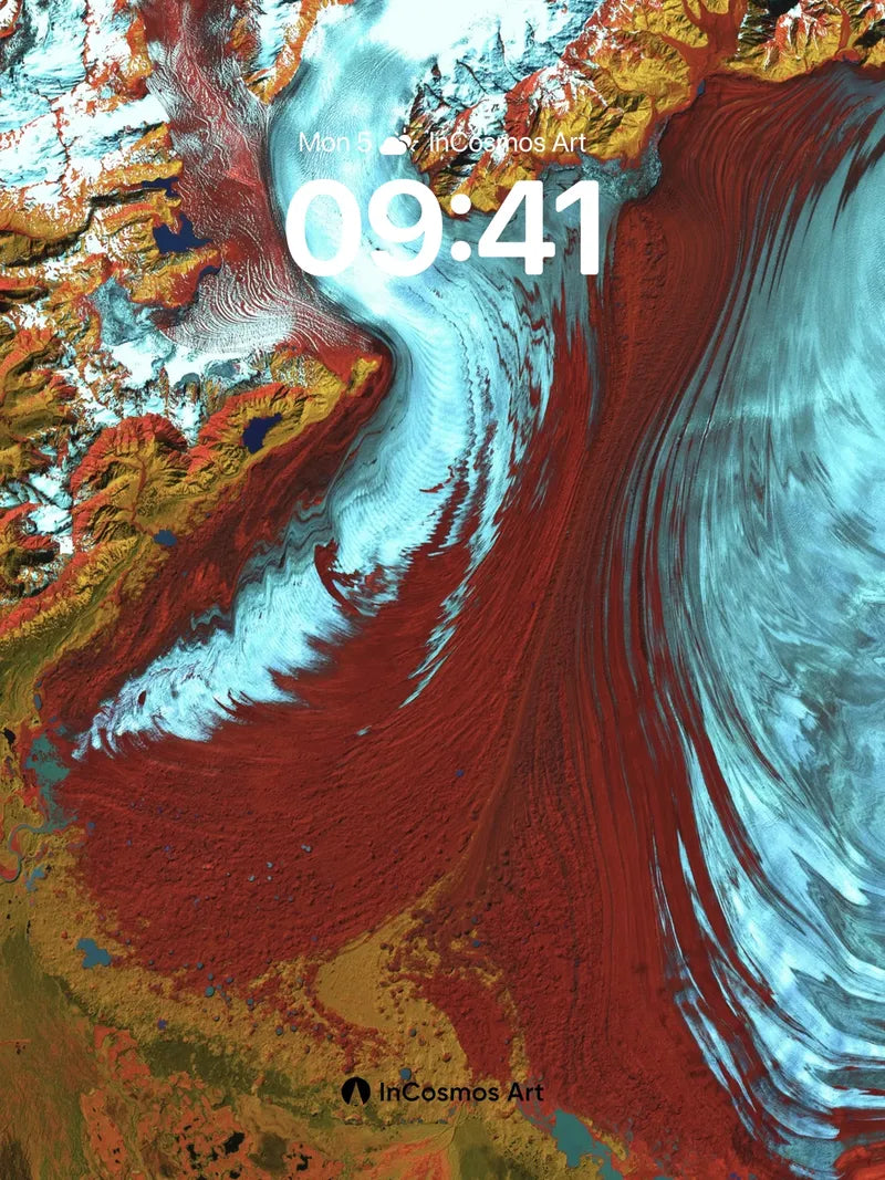 Crimson Tides Wallpaper with Frozen Currents wallpaper for iPhone, iPad & Mac
