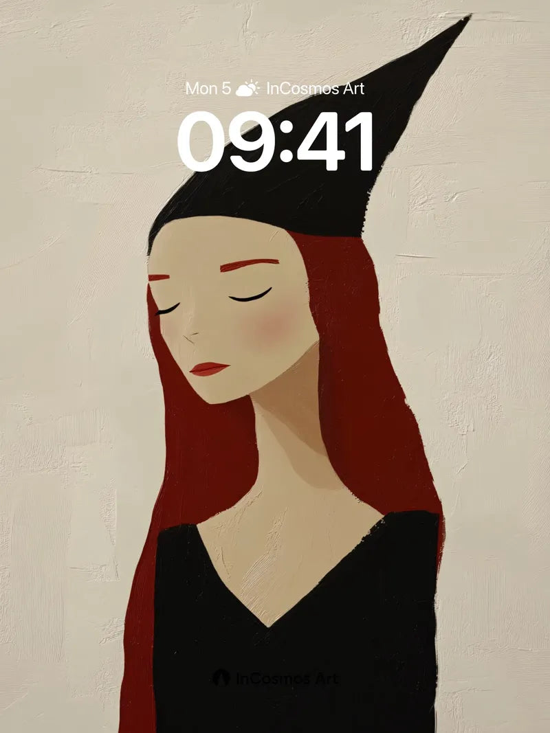 Serene Shadow Wallpaper with Crimson Veil