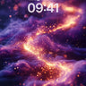 Cosmic Ember Wallpaper with Floating Light Trails wallpaper for iPhone, iPad & Mac