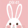Soft Hush Bunny Wallpaper with Gentle Lines wallpaper for iPhone, iPad & Mac