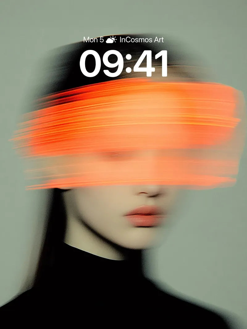 Neon Veil Wallpaper with Ghostly Motion