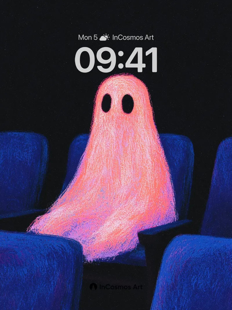 Glowing Specter Wallpaper in Velvet Theater