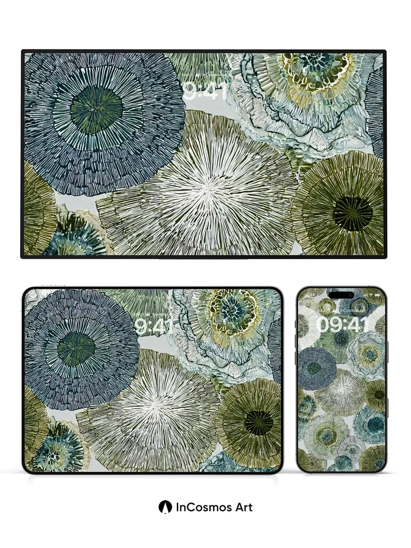Whispering Bloom Wallpaper with Textured Petals