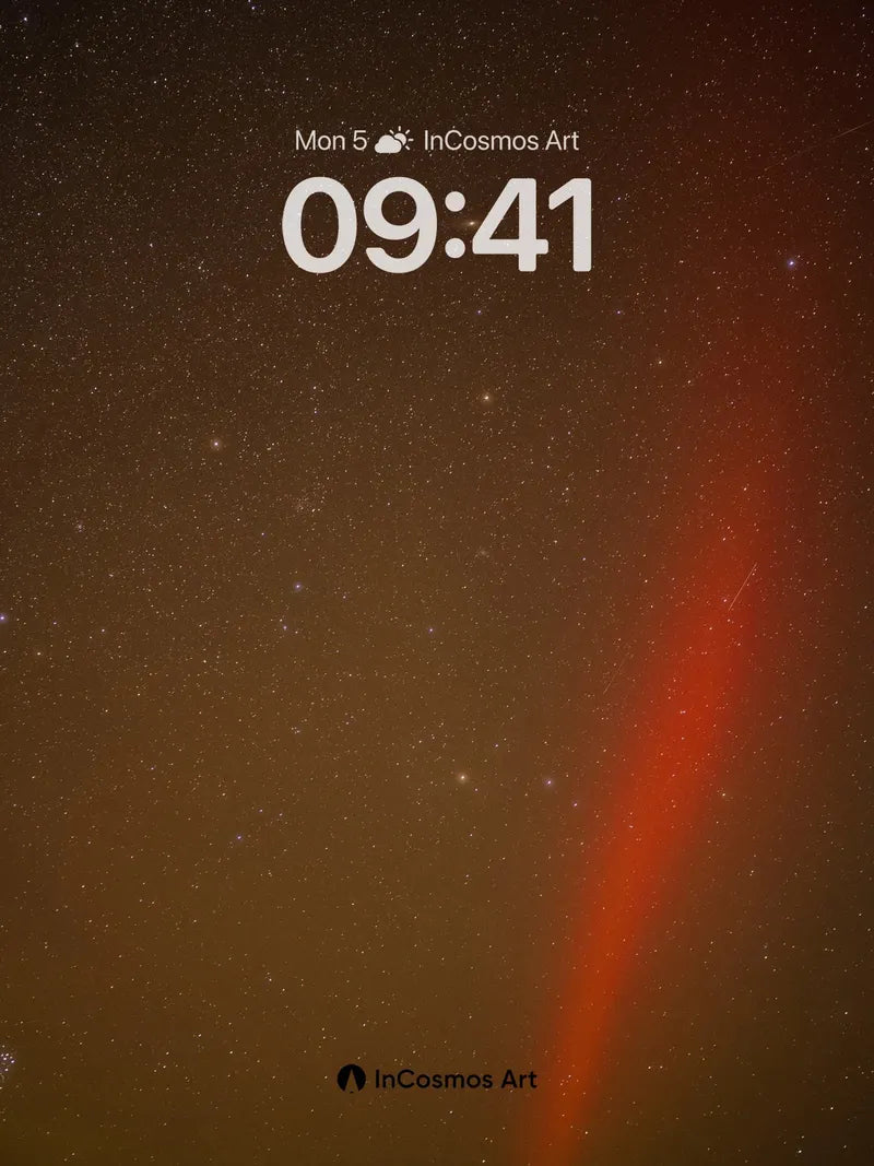 Crimson Veil Wallpaper with Starlit Hush wallpaper for iPhone, iPad & Mac