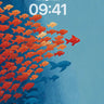 Vibrant Fish School Background wallpaper for iPhone, iPad & Mac