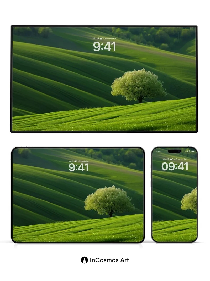 Serenity Ridge Wallpaper with Solitary Canopy