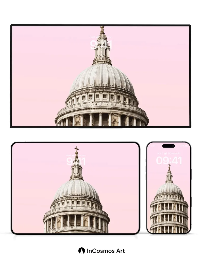 Serene Dome Wallpaper with Pastel Sky