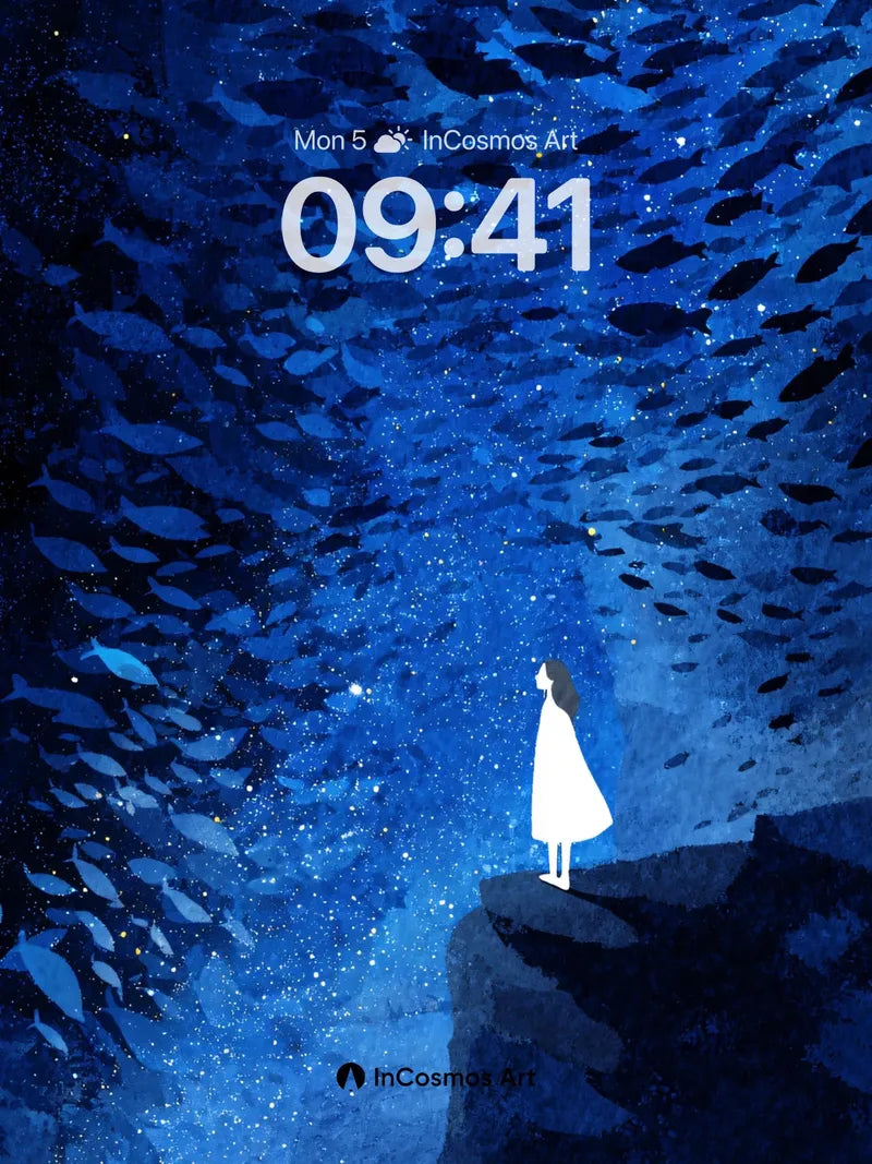 Stellar Abyss Wallpaper with Silent Swarms