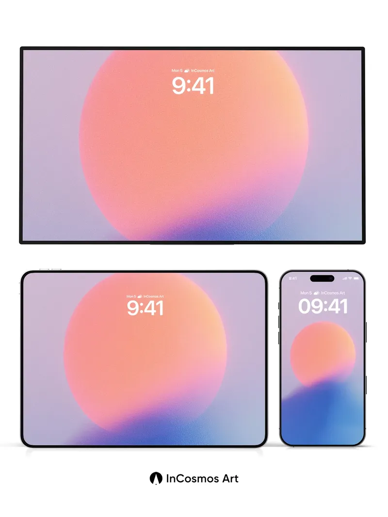 Serene Horizon Wallpaper with Soft Gradient Bloom