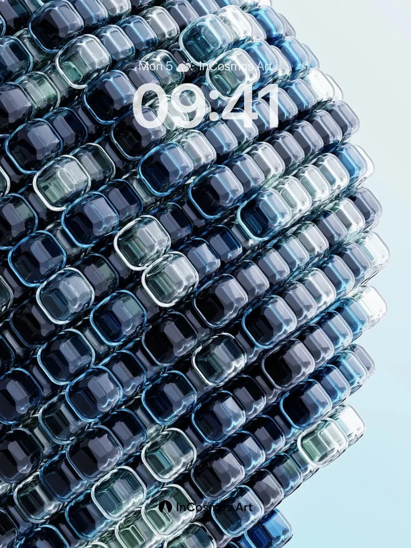 Futurist Glass Wallpaper with Shifting Depths