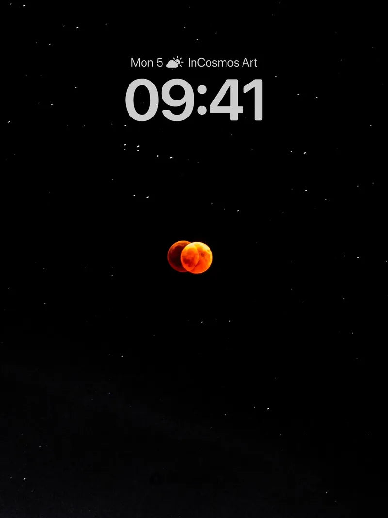 Crimson Eclipse Wallpaper with Celestial Breath