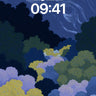 Nocturnal Whirl Wallpaper with Moonlit Canopy wallpaper for iPhone, iPad & Mac