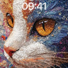Luminous Feline Wallpaper with Beaded Magic wallpaper for iPhone, iPad & Mac