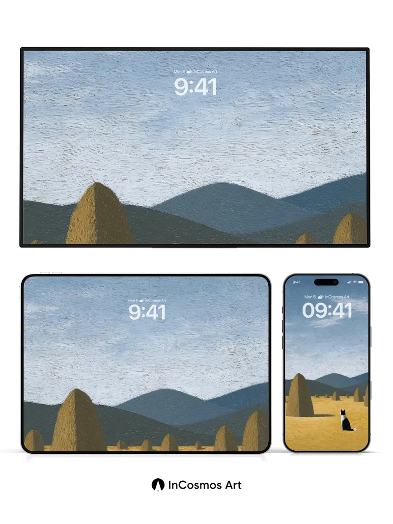 Serenity Haystack Wallpaper with Silent Watcher