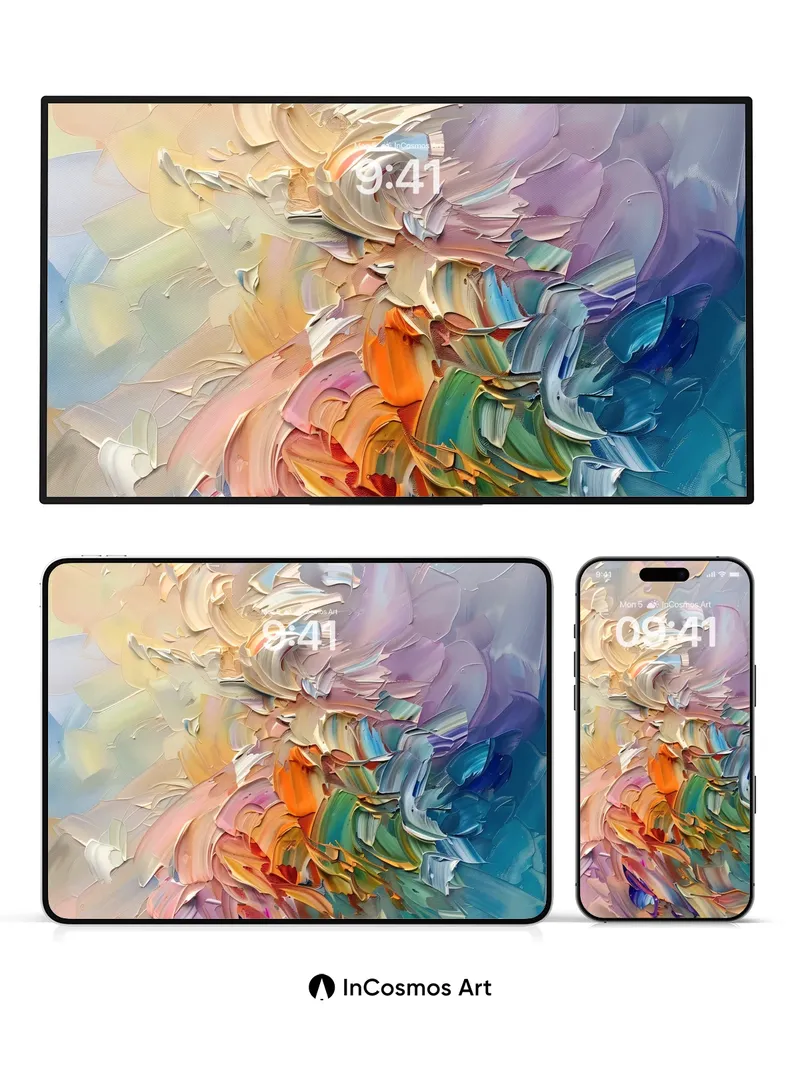 Whirlwind Palette Wallpaper with Living Brushstrokes