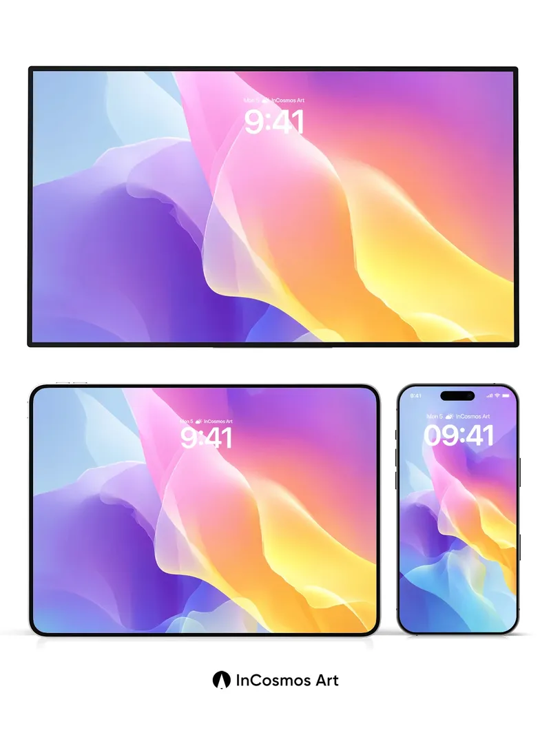 Luminous Flow Wallpaper with Ethereal Hues