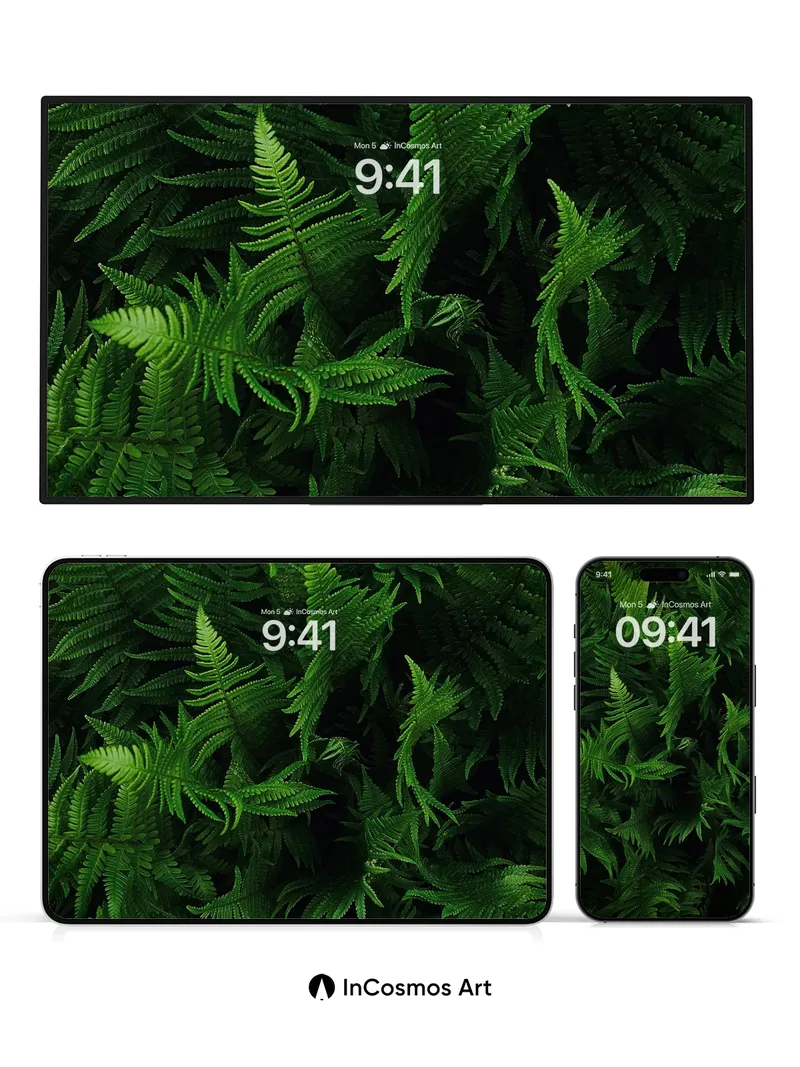 Whispering Fern Wallpaper with Living Shadows