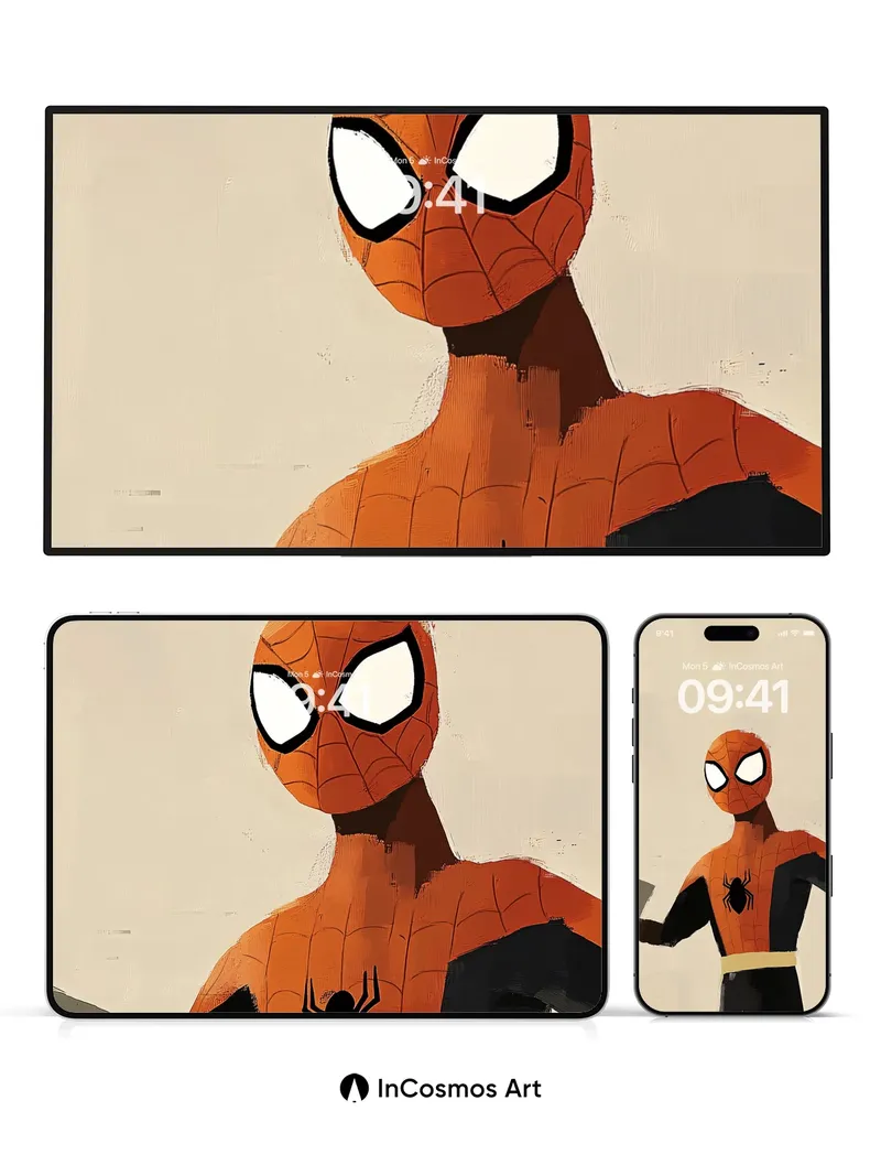 Bold Web-Slinger Wallpaper with Heroic Stance