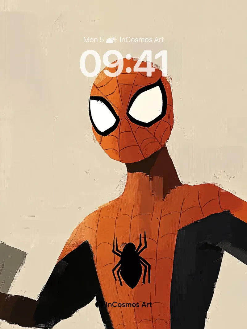 Bold Web-Slinger Wallpaper with Heroic Stance