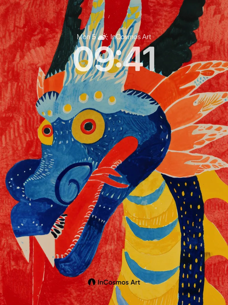 Fiery Dragon Wallpaper with Mythic Breath wallpaper for iPhone, iPad & Mac