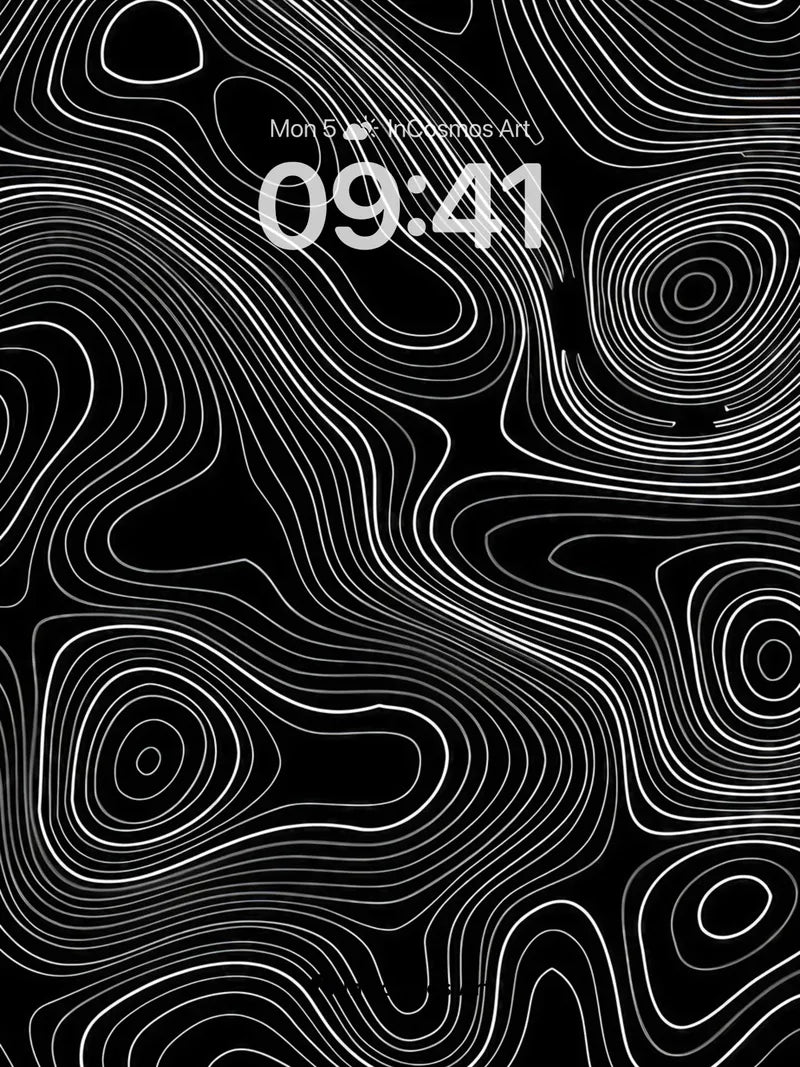 Topographic Silence Wallpaper with Ghost Lines