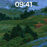 Serenity Ridge Wallpaper with Rain-Drenched Pavilions wallpaper for iPhone, iPad & Mac