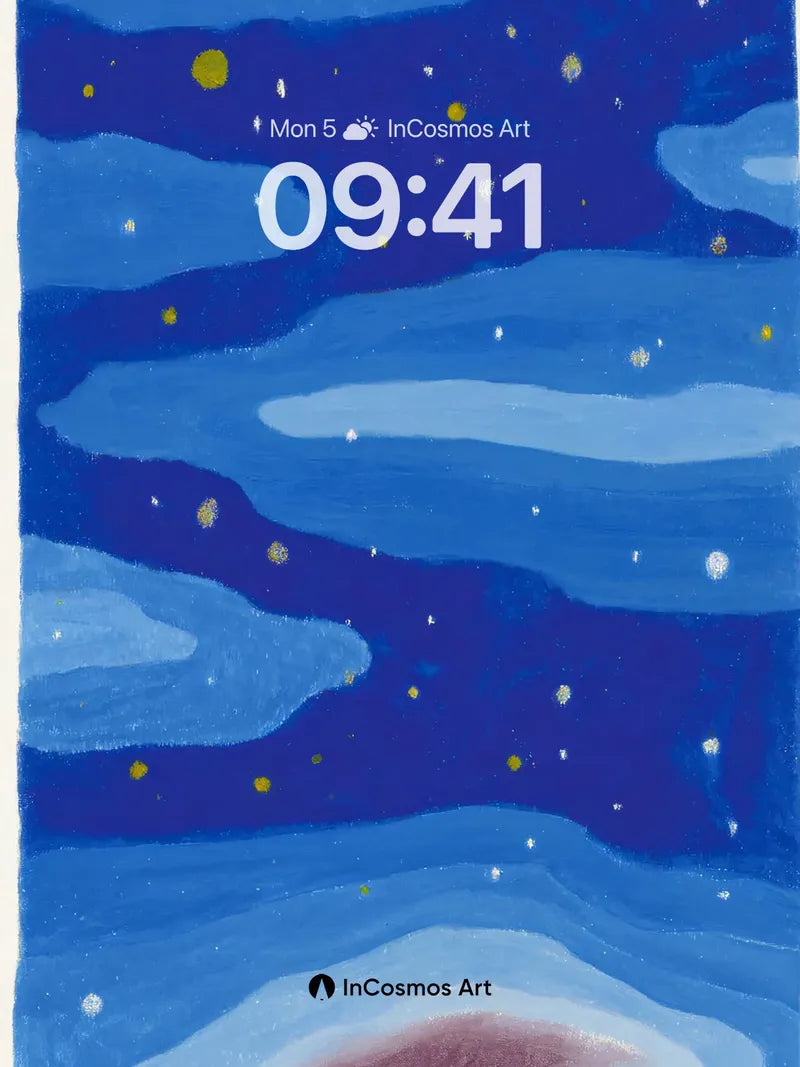 Midnight Azure Wallpaper with Starry Haze wallpaper for iPhone, iPad & Mac