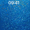 Cerulean Whirlpool Fish School Wallpaper wallpaper for iPhone, iPad & Mac