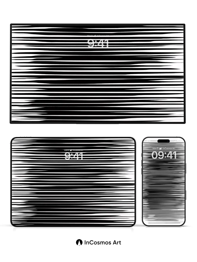 Echoing Void Wallpaper with Shifting Lines