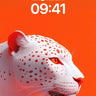 Frostfire Leopard Wallpaper with Crimson Spots wallpaper for iPhone, iPad & Mac