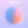 Serene Gradient Sphere Wallpaper with Ethereal Hues wallpaper for iPhone, iPad & Mac